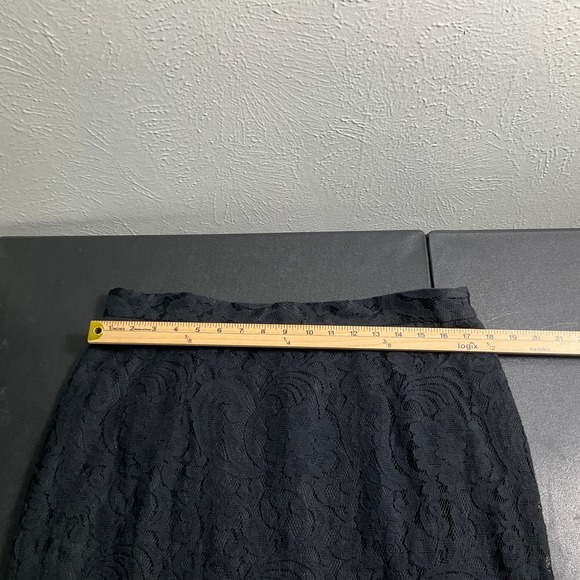 Chico's‎ Black Lace Pencil Skirt Lined Career Office Party Elegant Size 2.5 - Picture 8 of 10